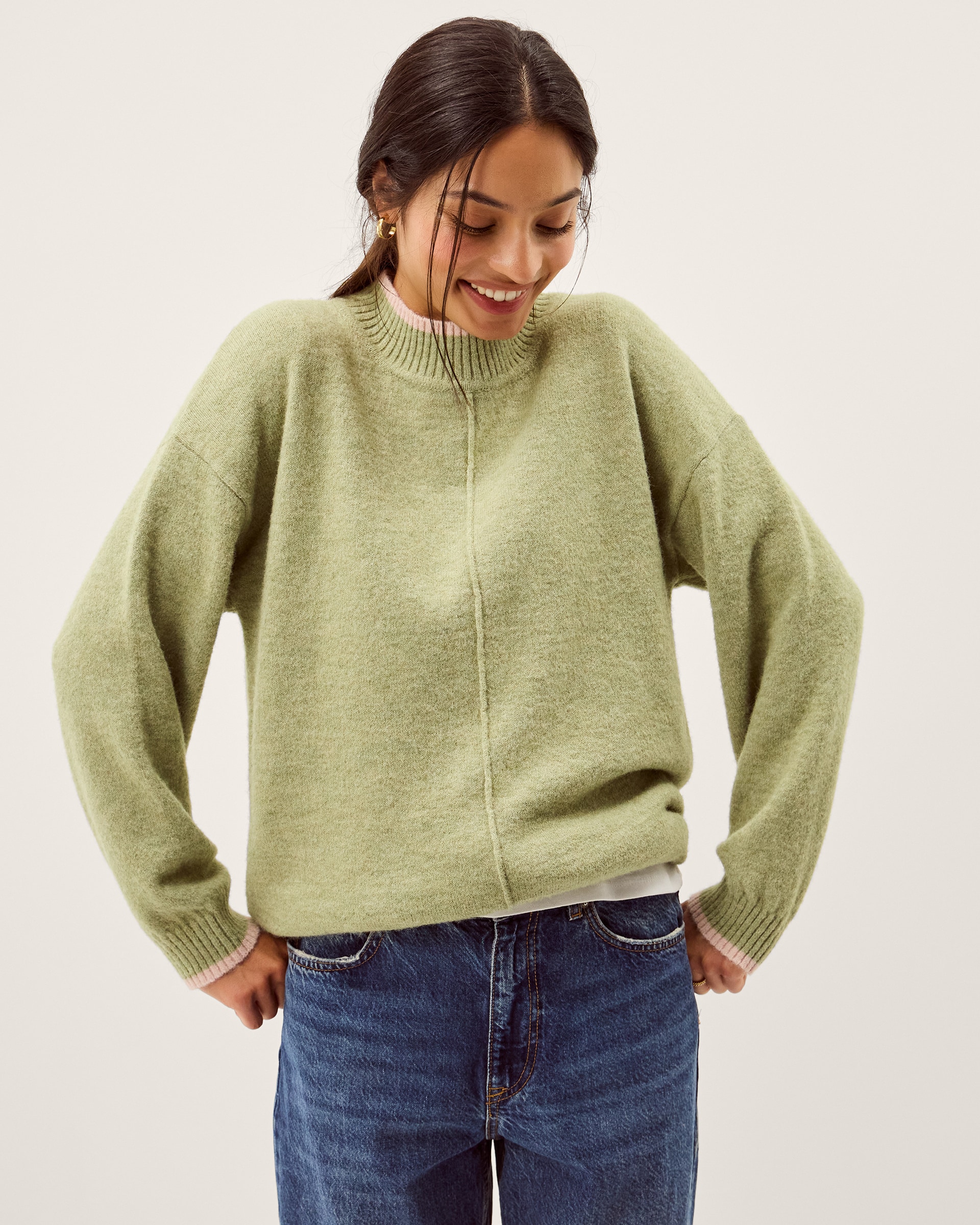 New In - Monsoon Tori Oversized Tipped Jumper
