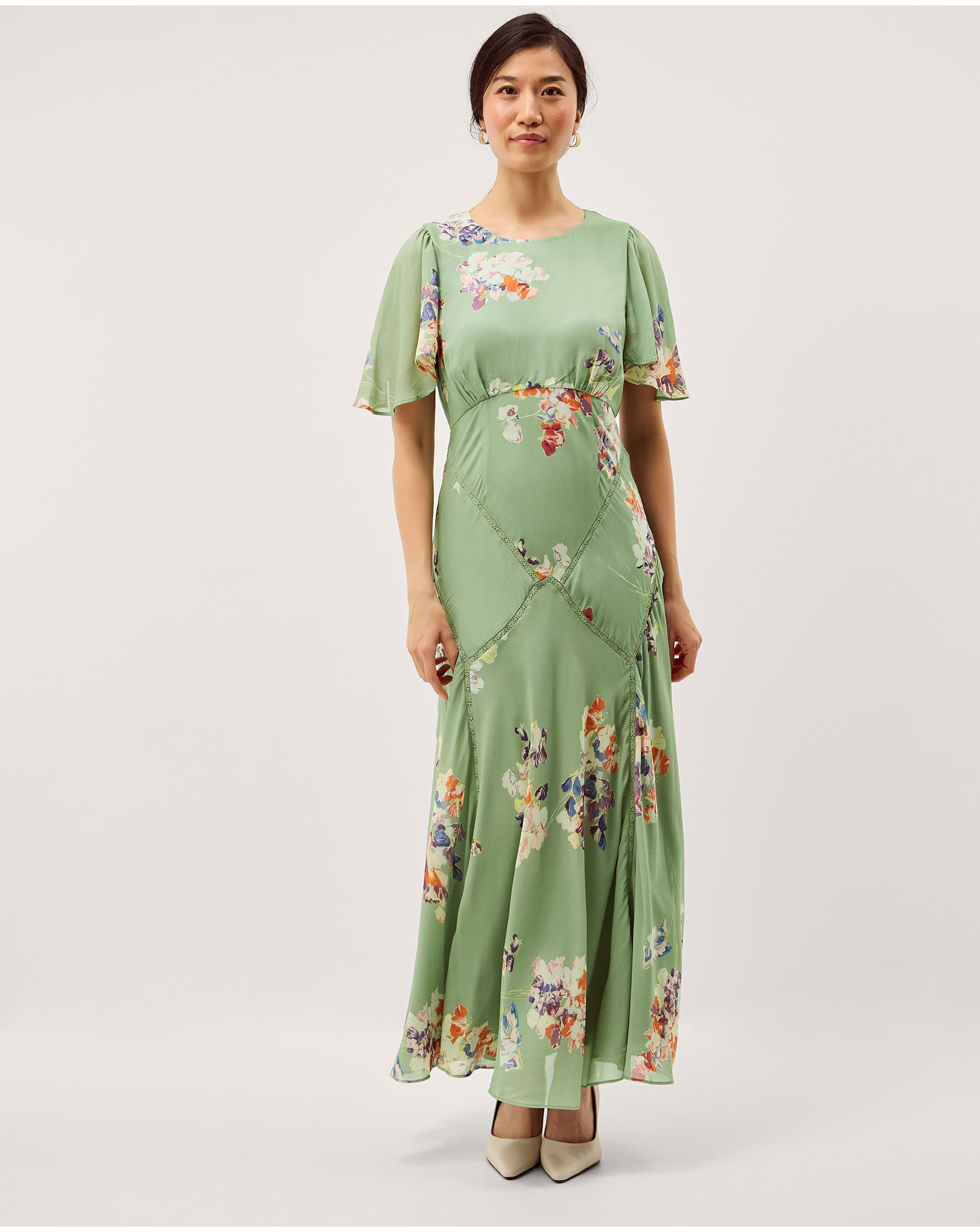 New In - Monsoon Amber Floral Print Maxi Dress