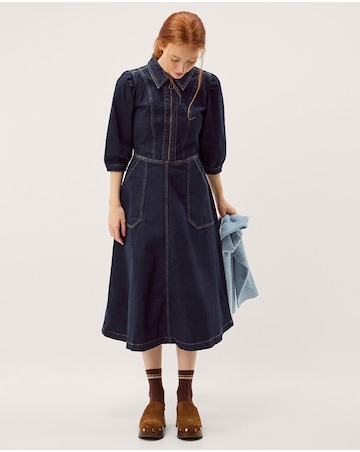 Monsoon Erin Zip Denim Midi Dress