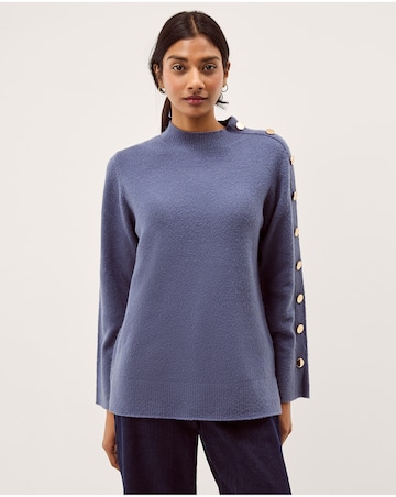 Monsoon Breda Funnel Neck Button Jumper