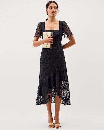 Monsoon Harper Square Neck Midi Dress