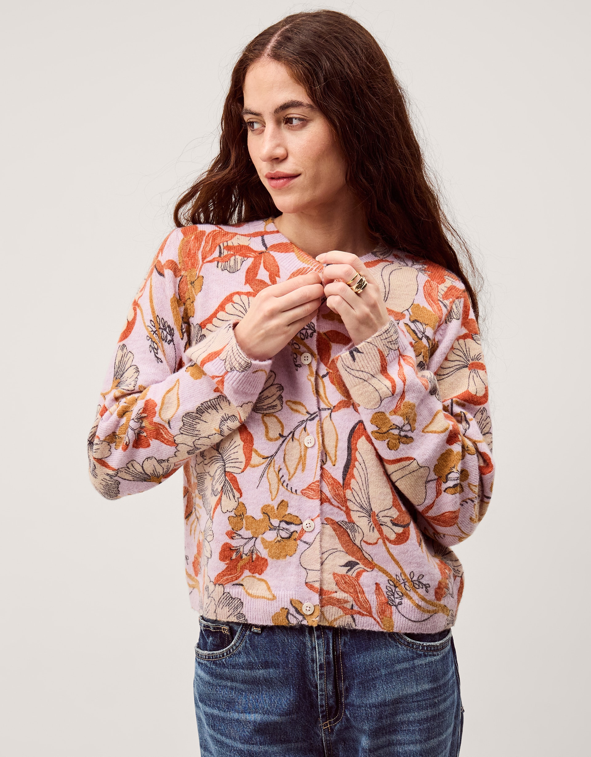 New In - Monsoon Isabella Floral Print Cardigan