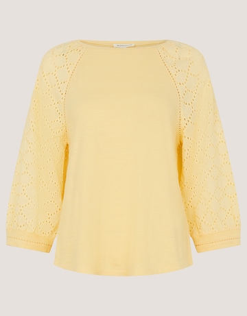 Monsoon Fifi Broderie Sleeve Top