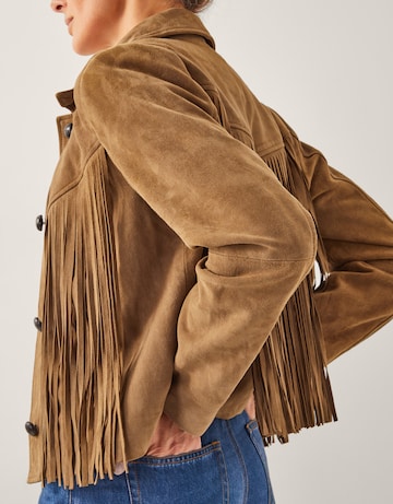 Monsoon Lily Fringe Suede Jacket