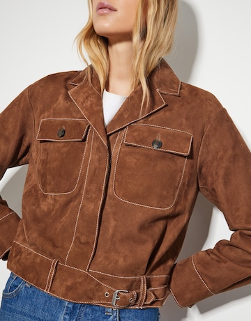 Monsoon Iris Crop Suede Jacket