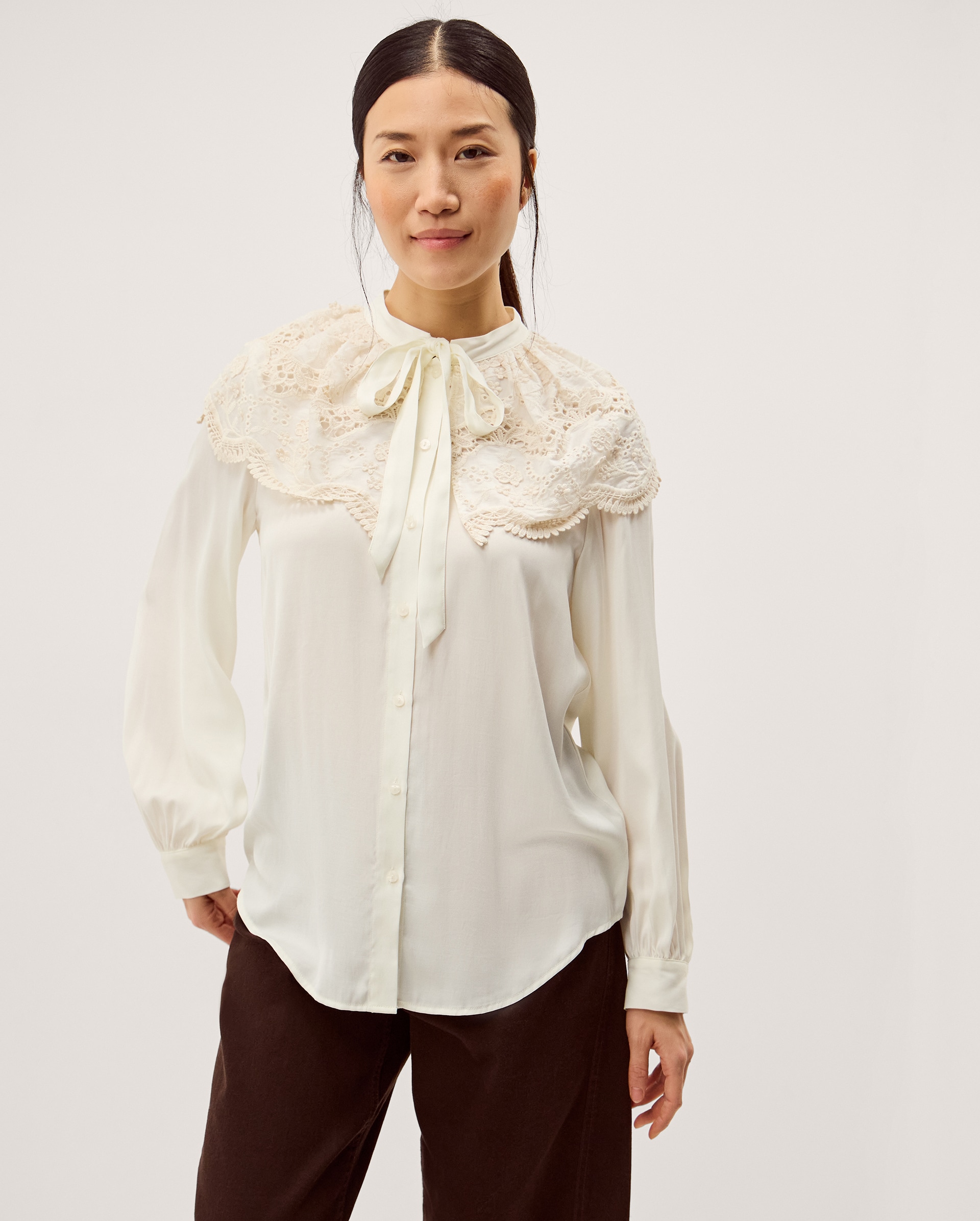 New In - Monsoon Cora Lace Collar Blouse