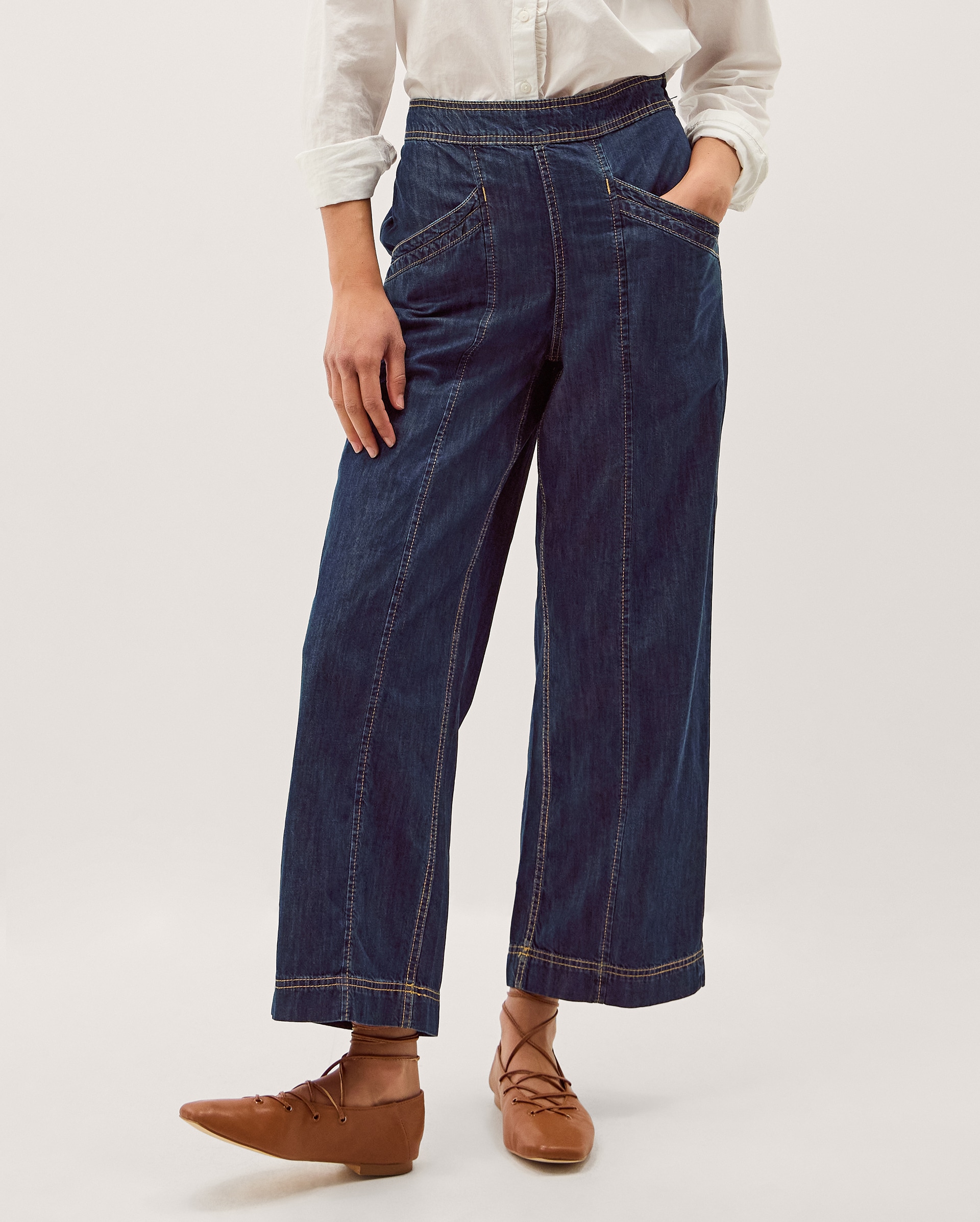 New In - Monsoon Harper Regular Wide Leg Jeans