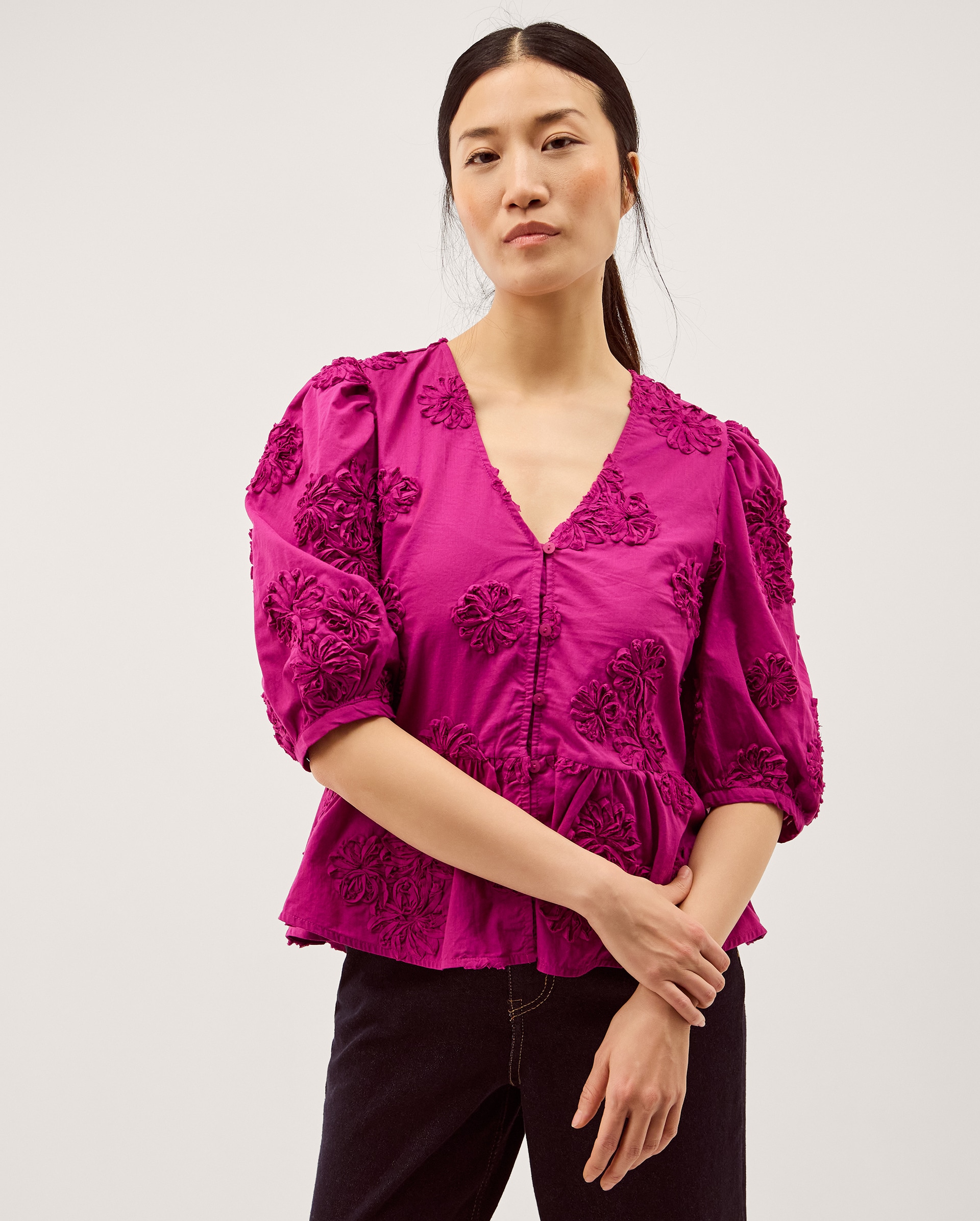New In - Monsoon Tammy Puff Sleeve Top