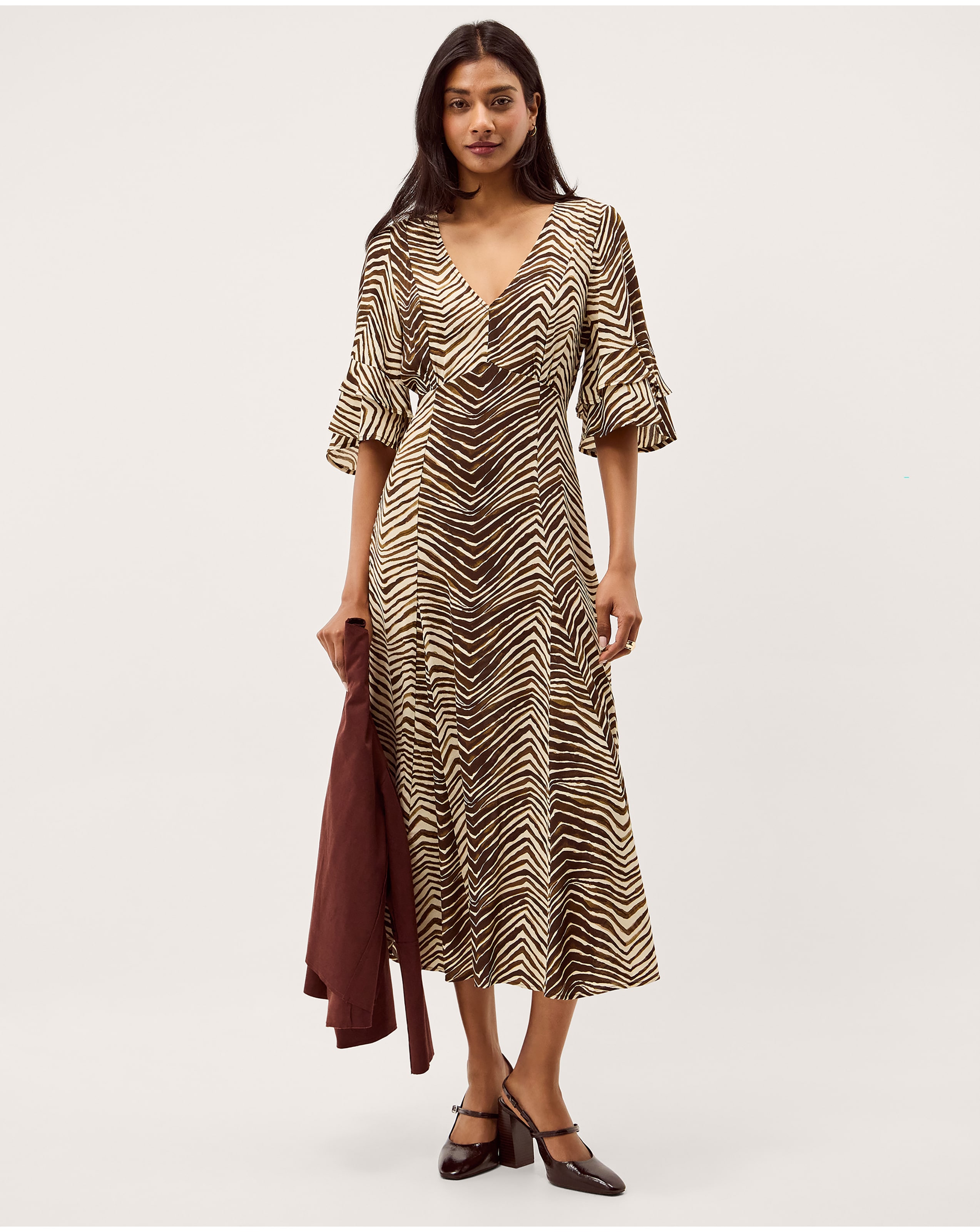 Monsoon Pippa Animal Print Midi Dress
