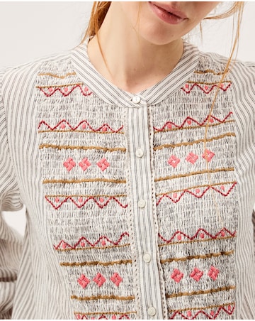 Monsoon Hettie Shirred Stripe Shirt