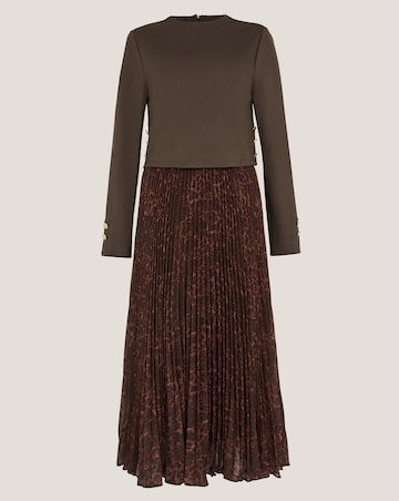 Monsoon Archi Leopard Print Midi Dress