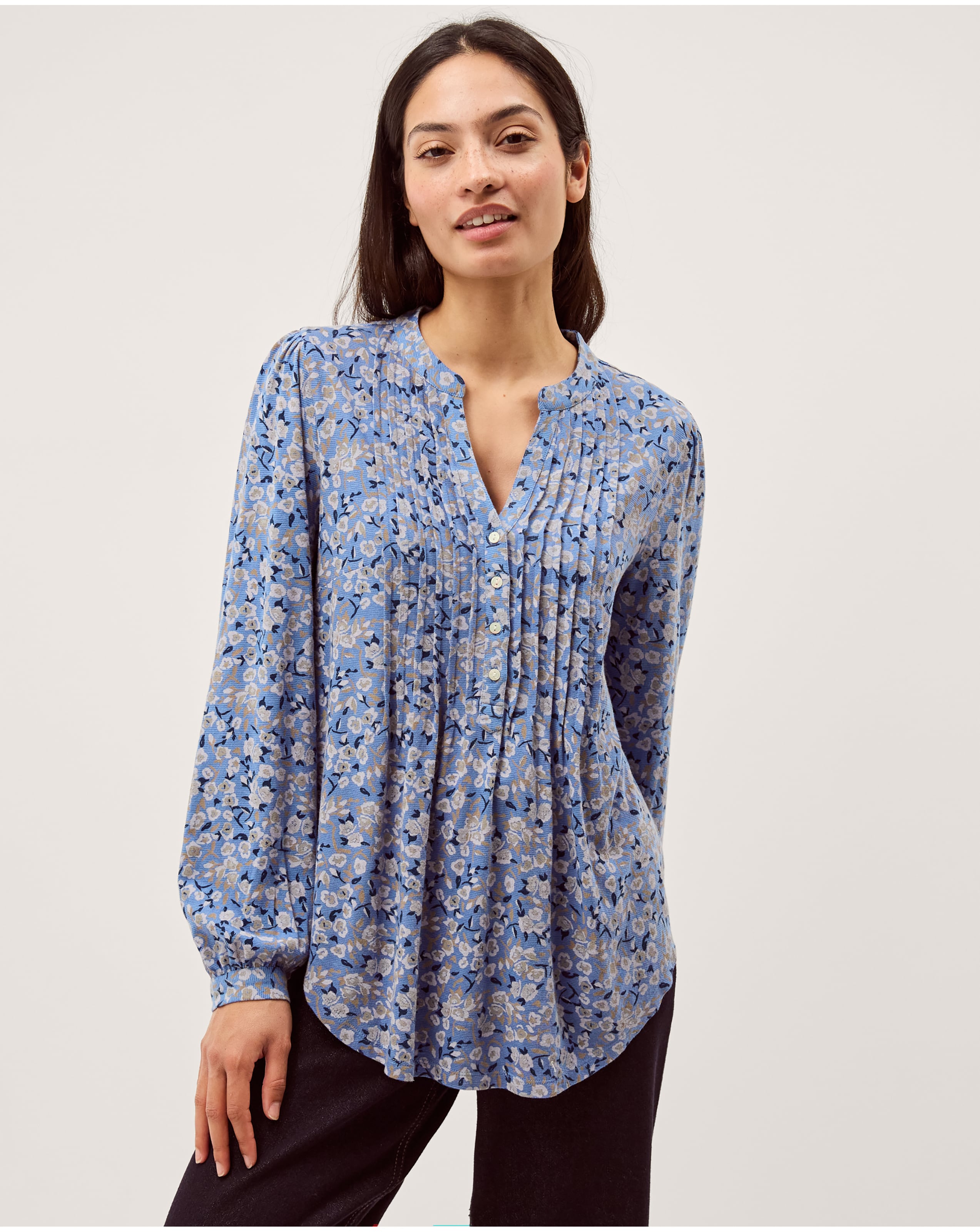 New In - Monsoon Nina Floral Jersey Blouse