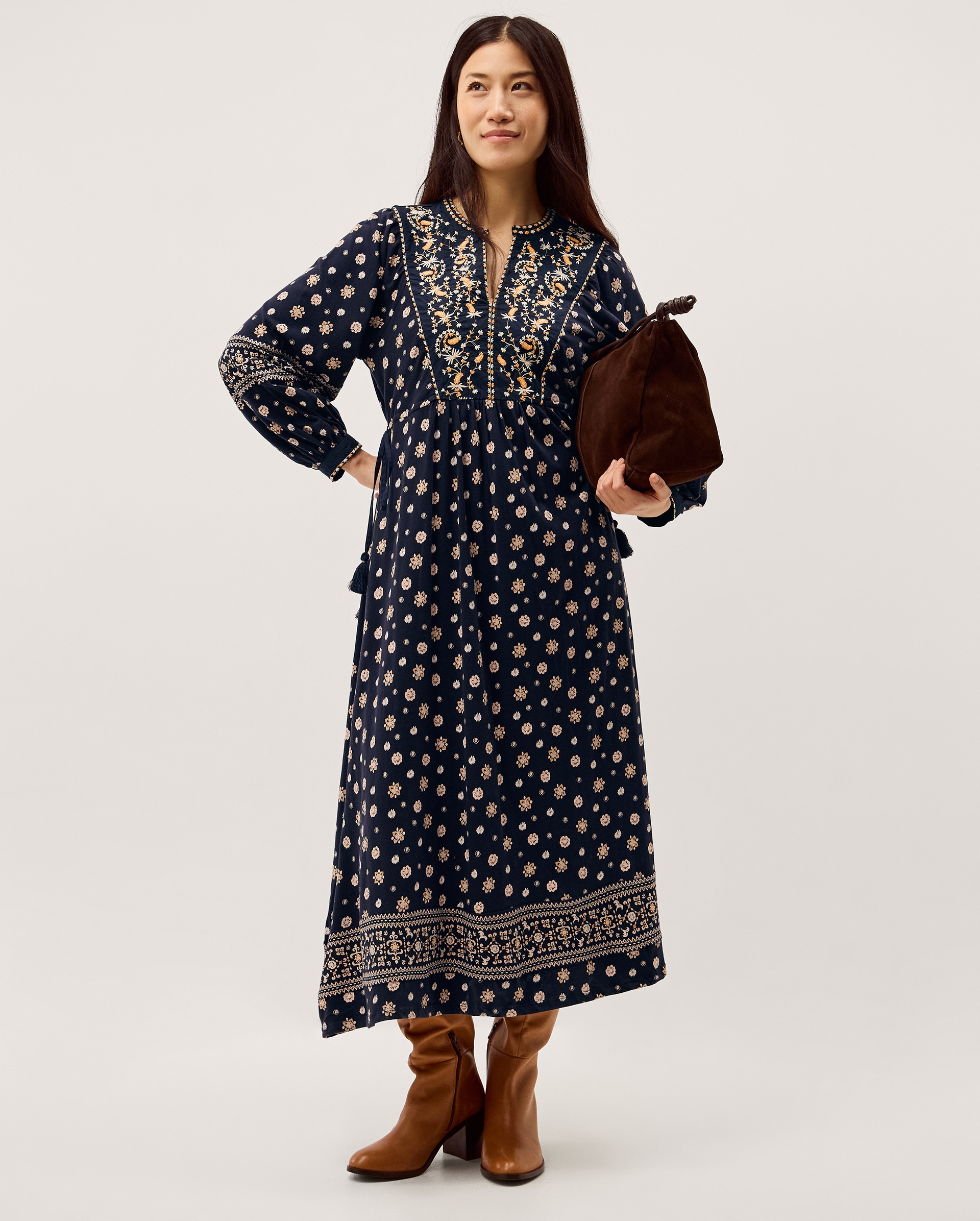 Monsoon Bonny Floral Jersey Midi Dress