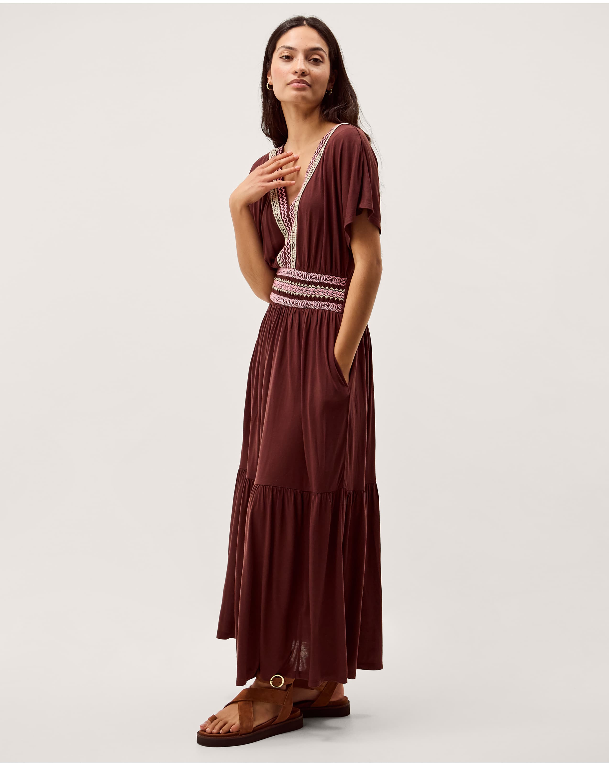 Monsoon Jacqueline Tiered Midi Dress