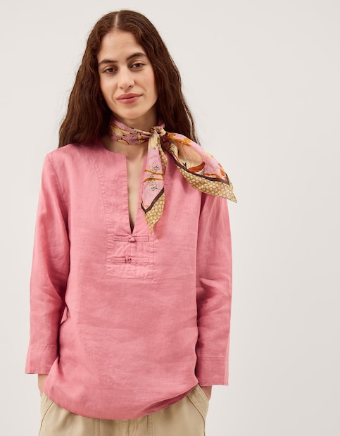 Monsoon Alexis Knot Button Linen Top