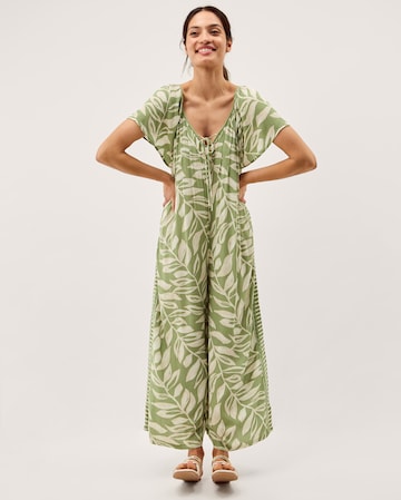 Monsoon Lillie Leaf Print Jumpsuit