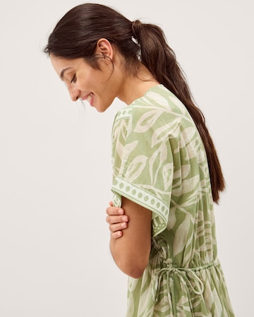 Monsoon Lillie Leaf Print Midi Dress