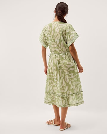 Monsoon Lillie Leaf Print Midi Dress