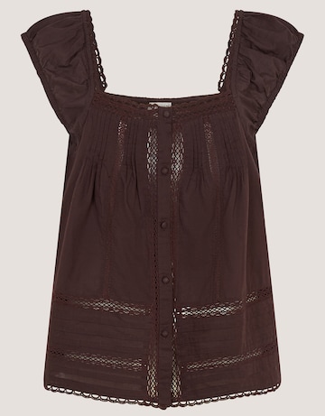 Monsoon Olivia Lace Trim Top
