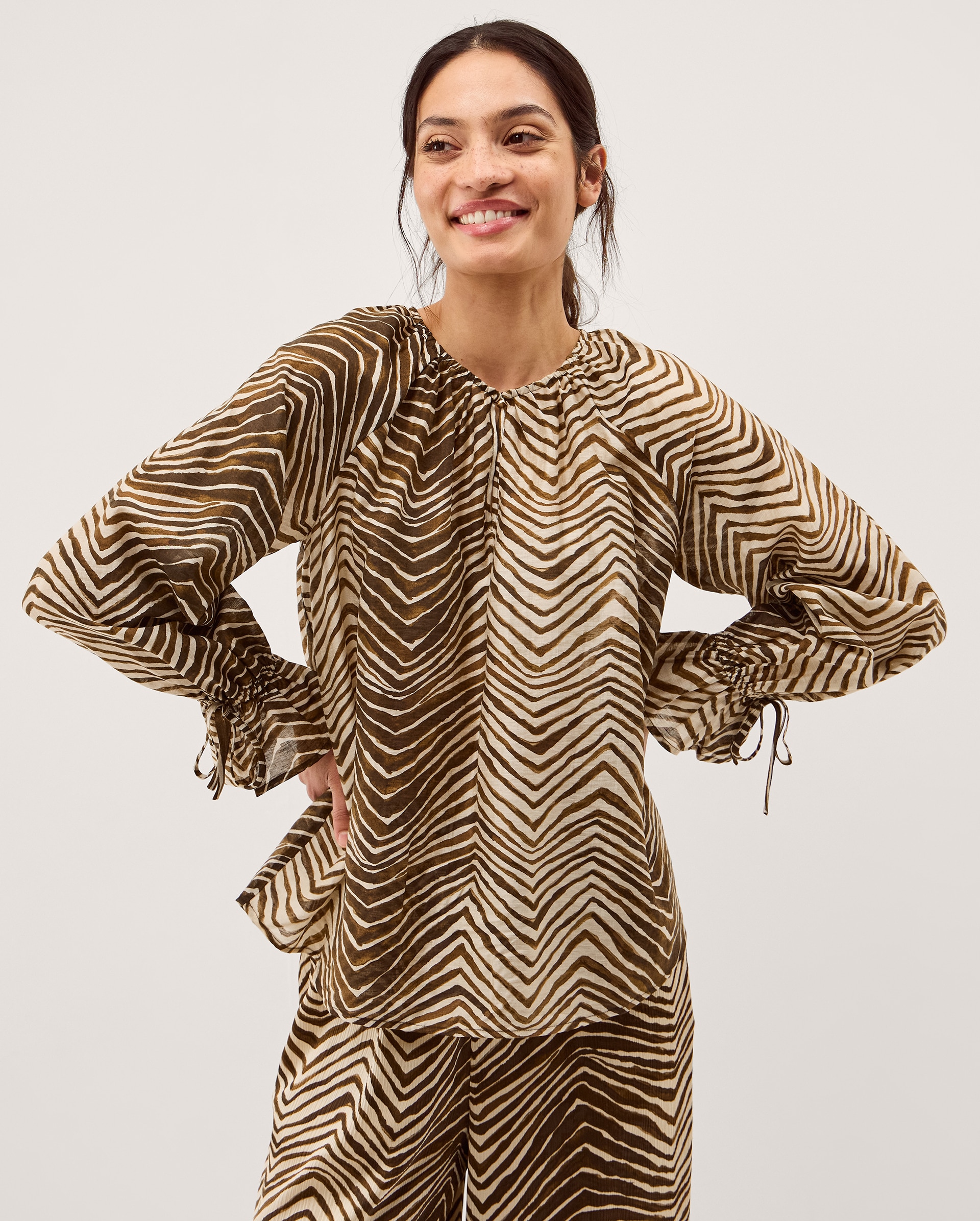 New In - Monsoon Pippa Animal Print Blouse