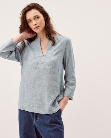 Monsoon Alexis Stripe Linen-Blend Top