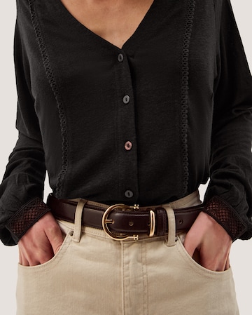 Monsoon Laney Lace Linen Blend Top