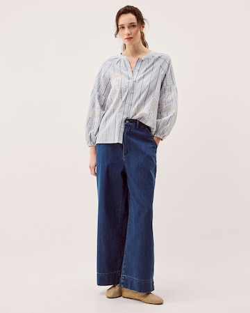 Monsoon Maia Embroidered Stripe Blouse