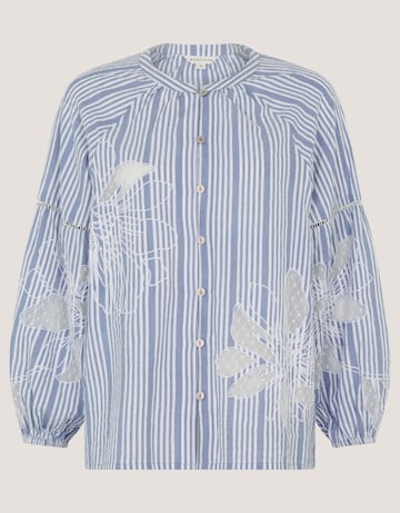 Monsoon Maia Embroidered Stripe Blouse