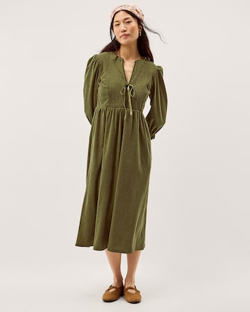 Monsoon Sara Smocked Corduroy Midi Dress