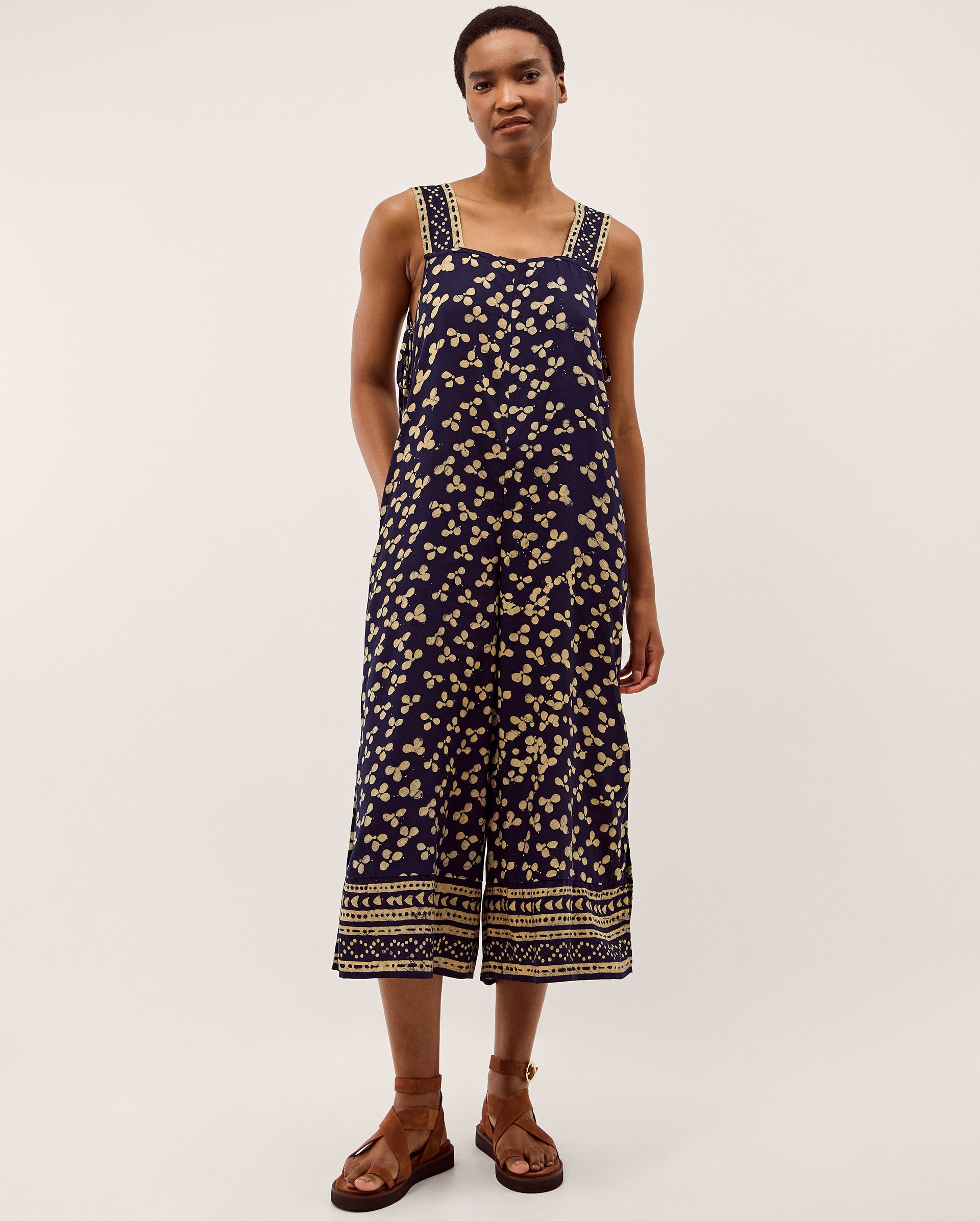 New In - Monsoon Clover Print Culotte Jumpsuit