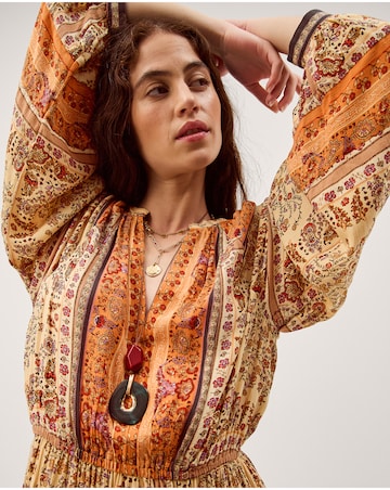 Monsoon Ines Floral Print Midi Dress