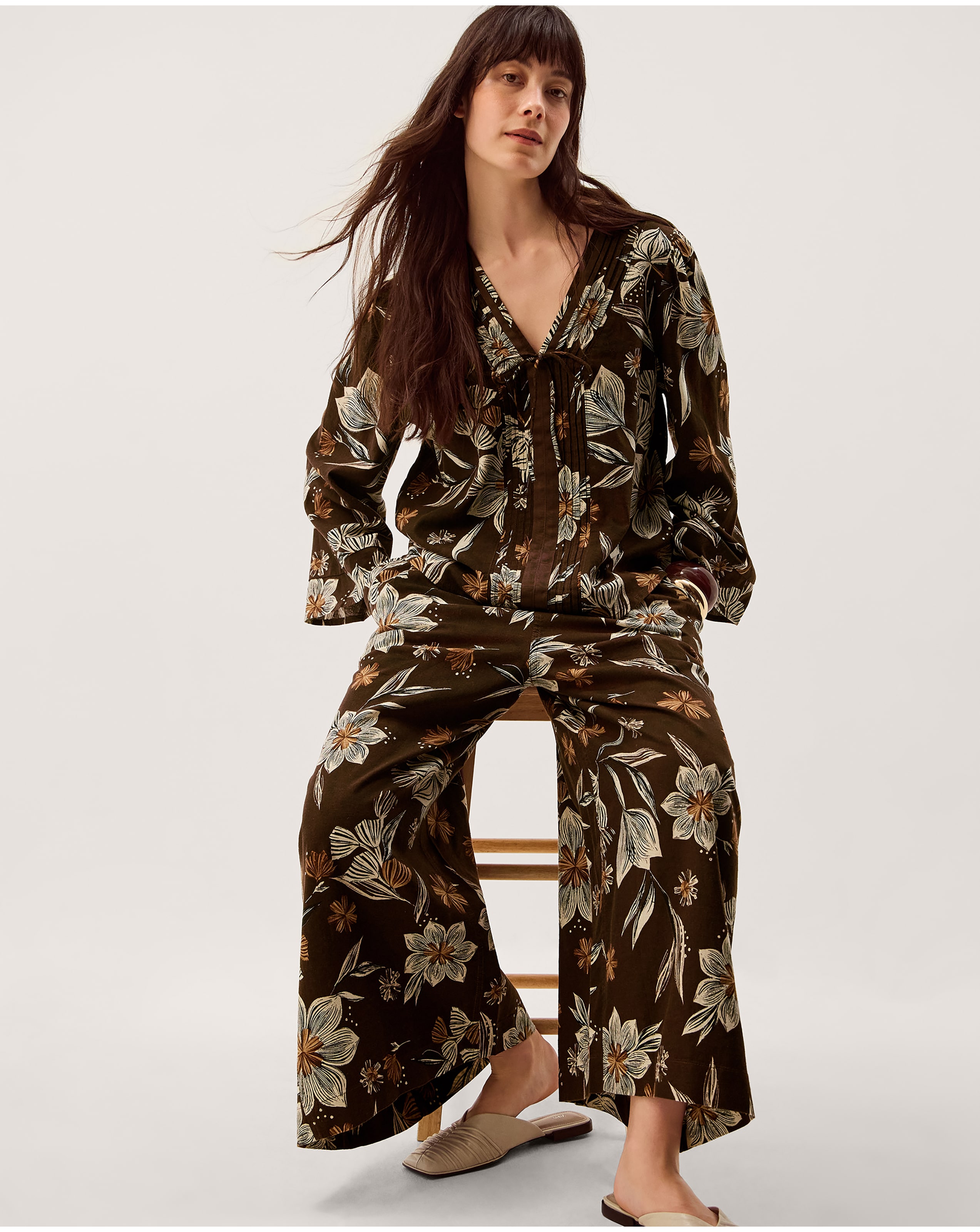 New In - Monsoon Esther Floral Wide Leg Trousers