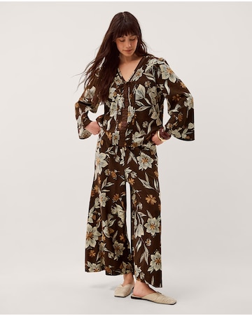 Monsoon Esther Floral Wide Leg Trousers