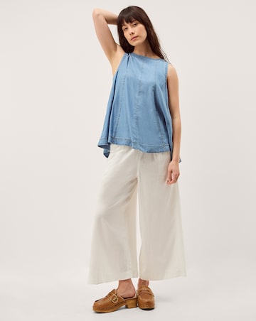 Monsoon Maisie Linen Crop Wide Trousers
