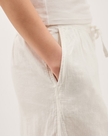 Monsoon Maisie Linen Crop Wide Trousers