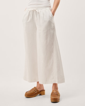 Monsoon Maisie Linen Crop Wide Trousers