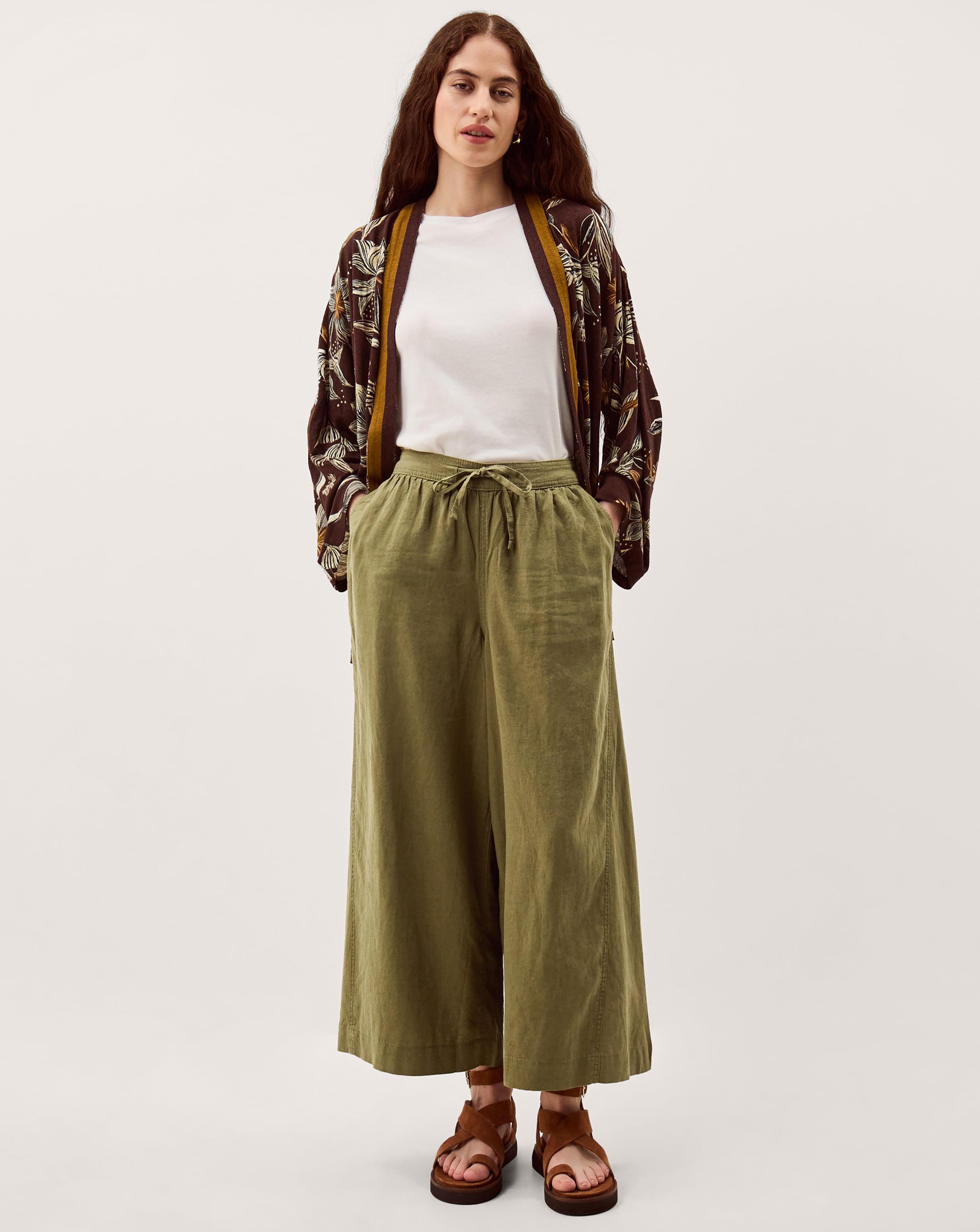 New In - Monsoon Maisie Crop Wide Leg Trousers
