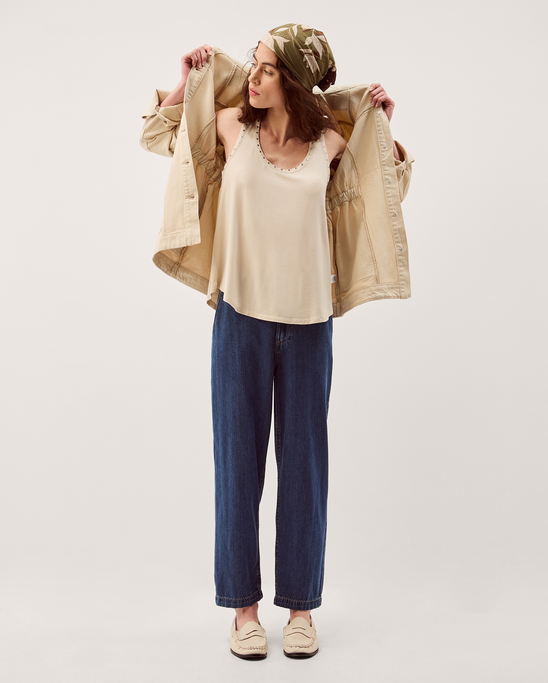 New In - Monsoon Sabia Stud Jersey Cami Top