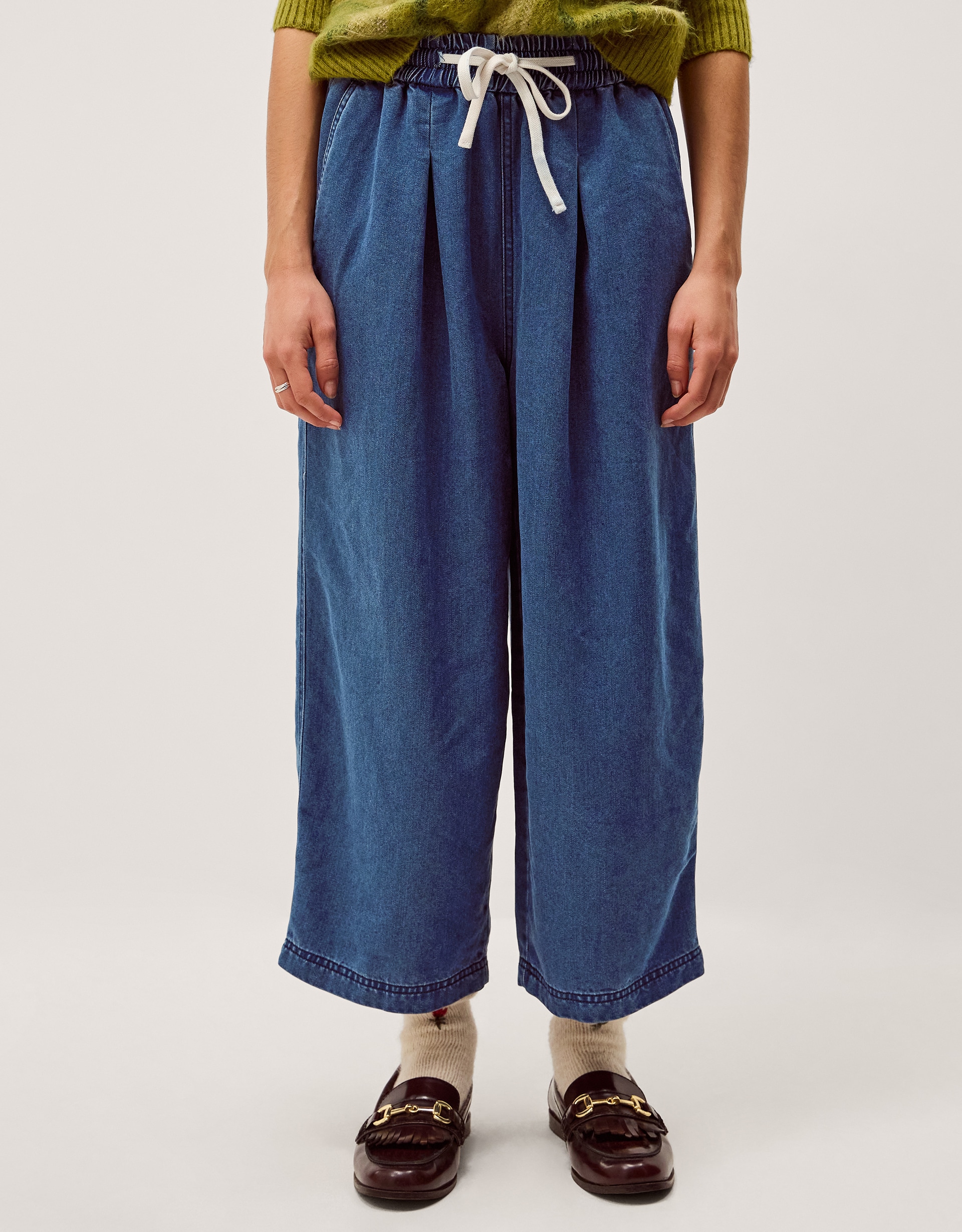 New In - Monsoon Rhea Tie Front Denim Trousers