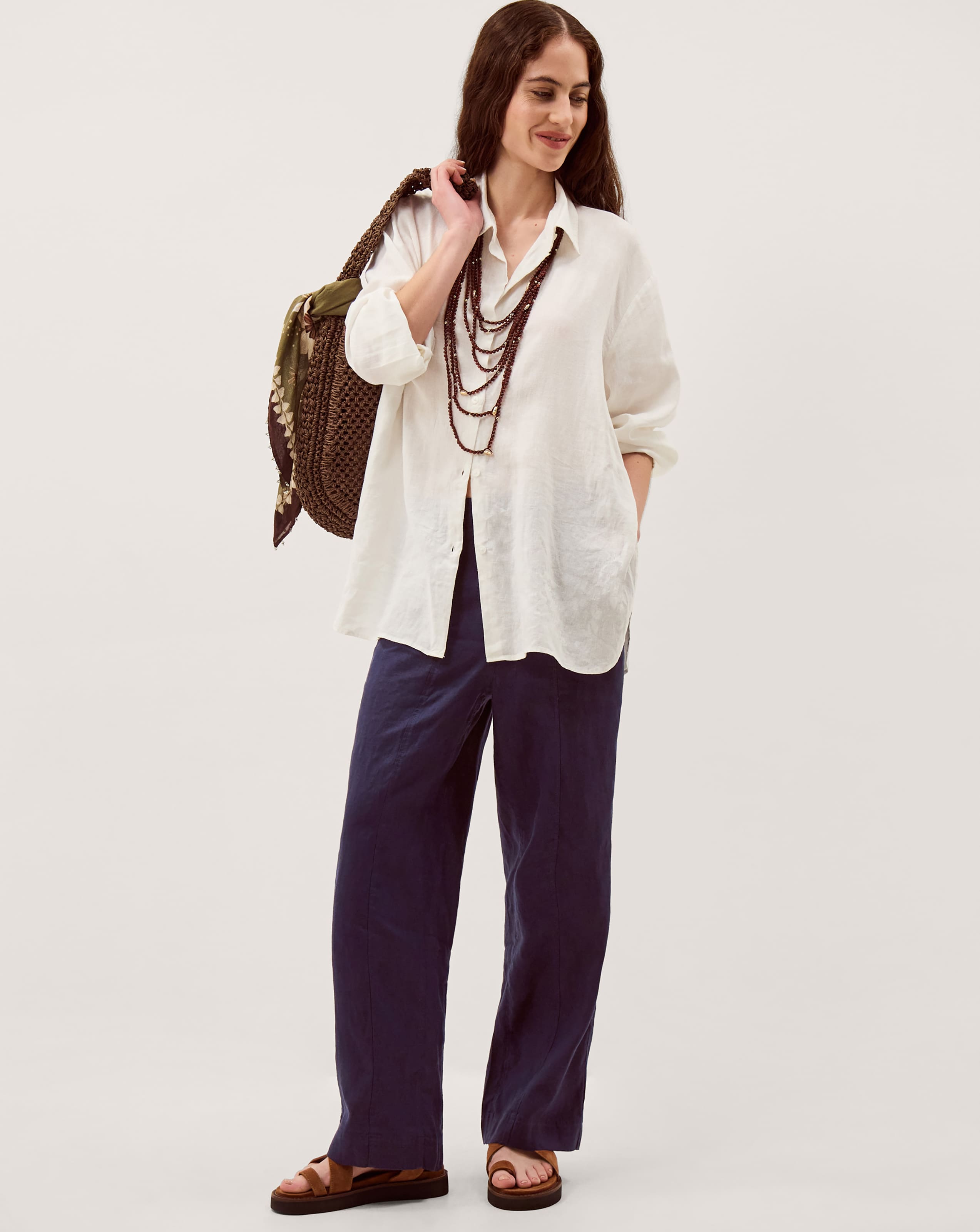 New In - Monsoon Lucy Short Linen Trousers