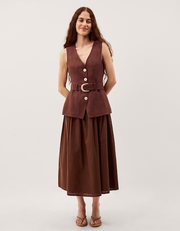 Monsoon Margot Linen Blend Midi Dress