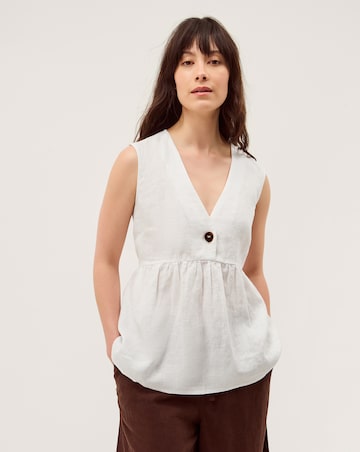 Monsoon Posey Sleeveless Linen Top