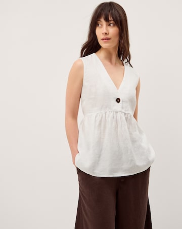 Monsoon Posey Sleeveless Linen Top