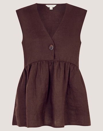Monsoon Posey Sleeveless Linen Top