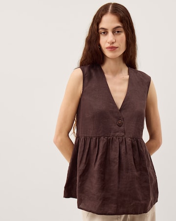 Monsoon Posey Sleeveless Linen Top