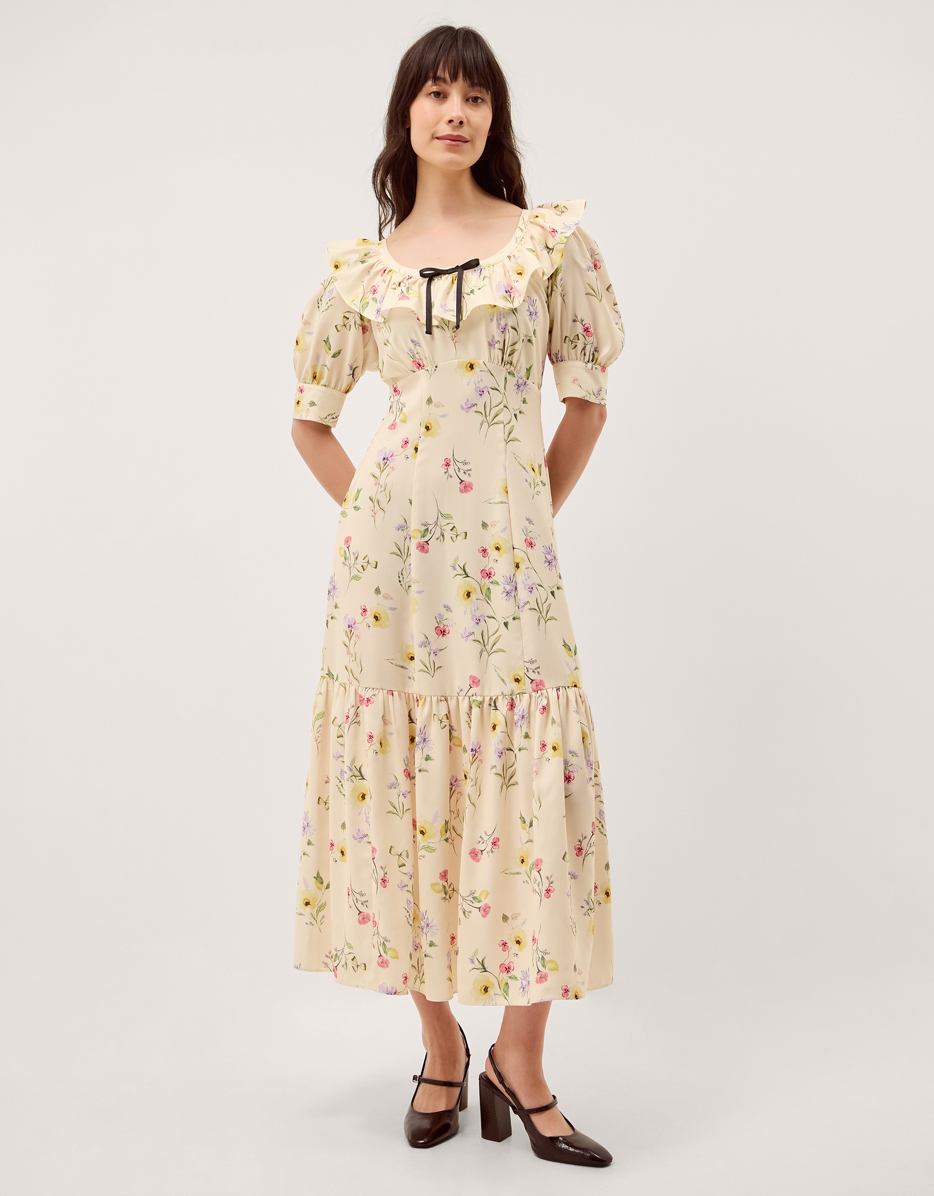 New In - Monsoon Sienna Floral Midi Dress