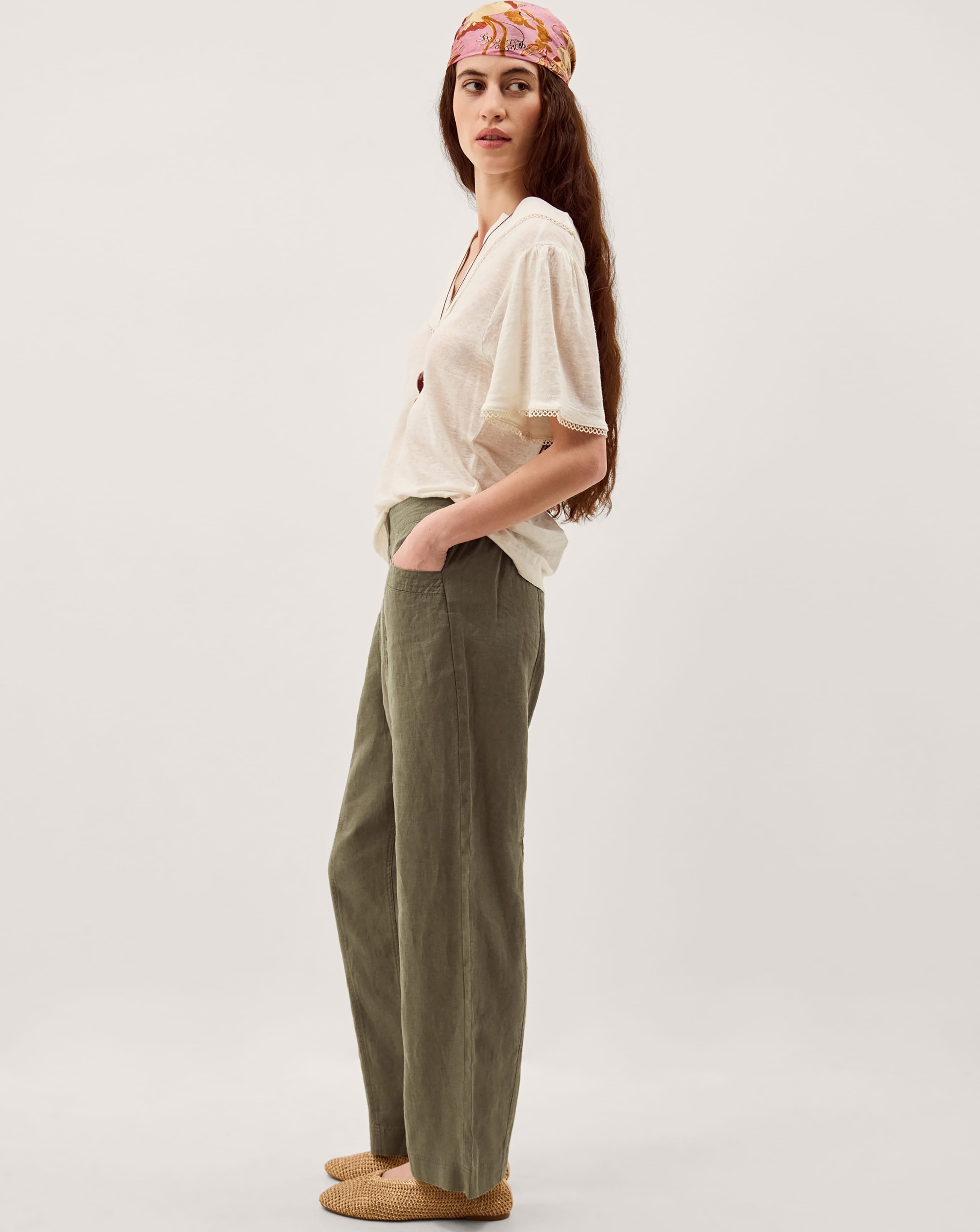 New In - Monsoon Lucy Short Linen Trousers