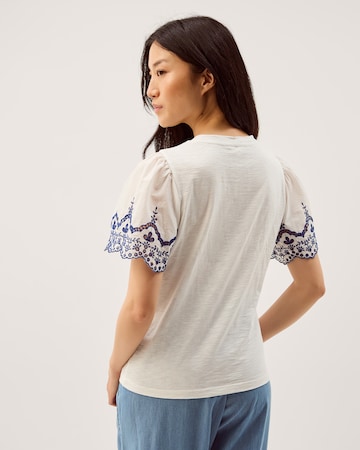 Monsoon Bree Broderie Sleeve T-Shirt