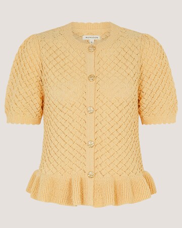 Monsoon Shea Ruffle Knit Cardigan