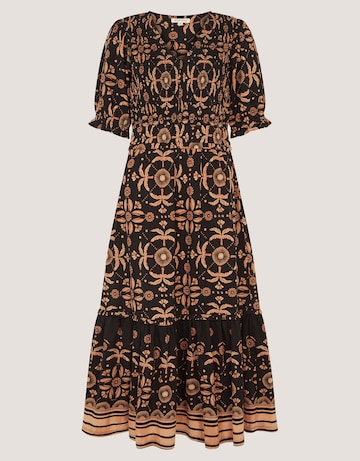 Monsoon Thalia Print Jersey Midi Dress